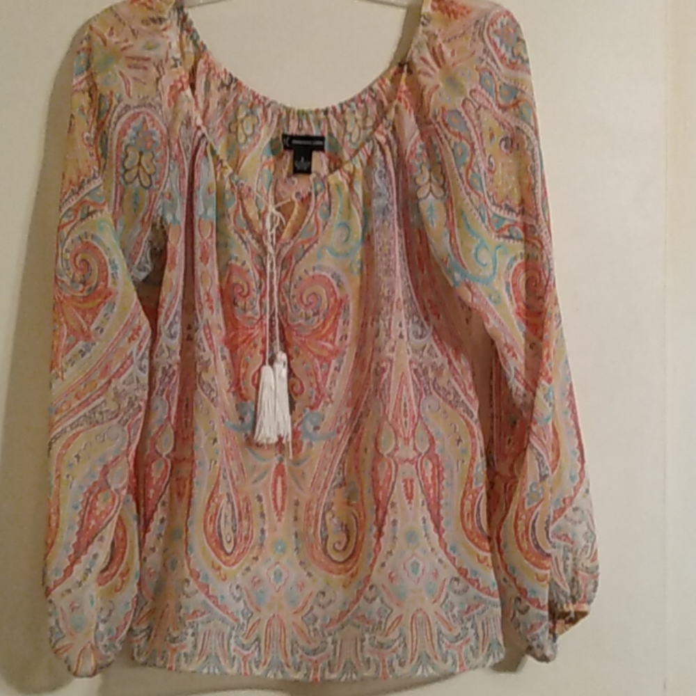 I-N-C international concept multi colored Top